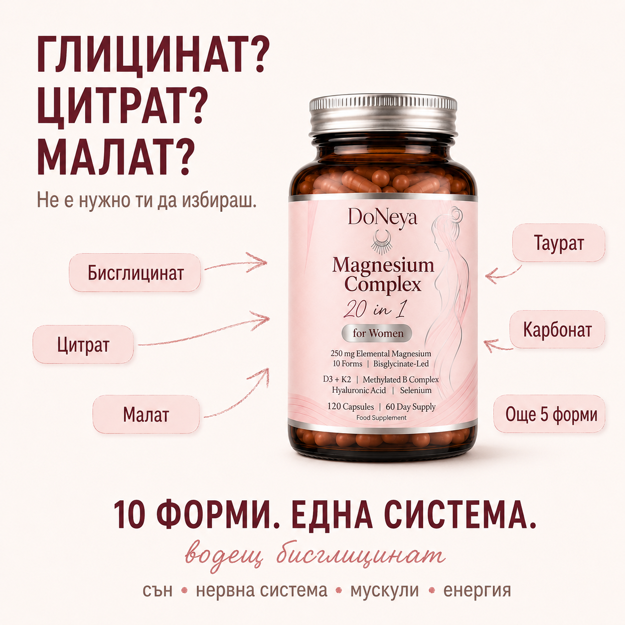 DoNeya™ Магнезий №1 за жени